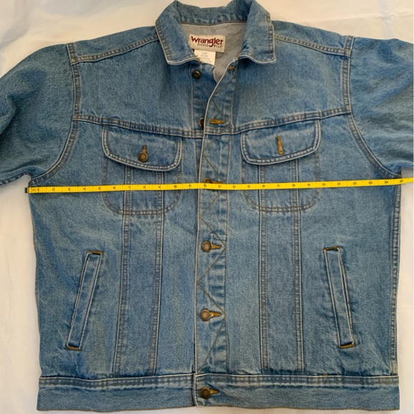 Vintage Wrangler Rugged Wear Denim Trucker Jean Jacket Mens Large 70's. - Picture 9 of 12